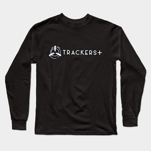 Trackers+ White with Blue Long Sleeve T-Shirt by Trackersrock